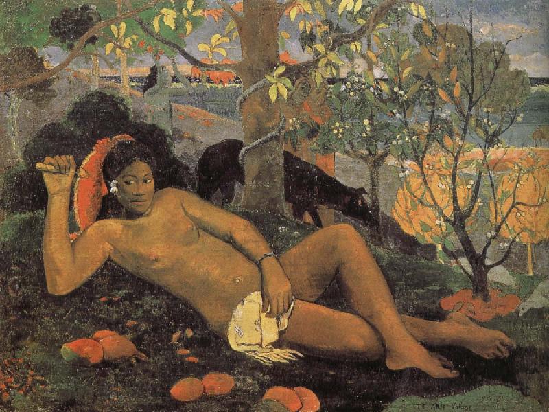 Paul Gauguin Woman with Mango Norge oil painting art